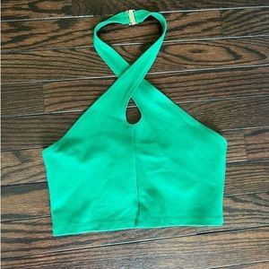 ARITZIA, Sundeh Green Halter Tank Top, Size S